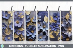 Bundle of six Black Periwinkles Tumbler designs.