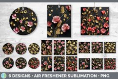 Bundle of six Black Sweet Peas Air Freshener designs.