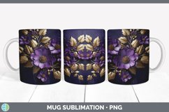 GorgeousBlack Violets Mug Wrap design.