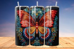 3D Embroidered Butterfly 20oz/30oz Skinny Tumbler Product Image 1