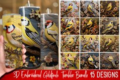 3D Embroidered Goldfinch Tumbler Bundle 15 Designs Product Image 1