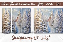 3D Embroidery effect | 3D Christmas tumbler wrap Product Image 1