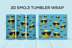 3D Emoji 20oz Skinny Tumbler Sublimation Design Product Image 1