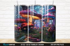 3D Enchanted Mushroom Forest 20/30oz Skinny Tumbler Product Image 1