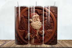 3D Engraved Leather Christmas Santa 20oz/30oz Tumbler PNG Product Image 1