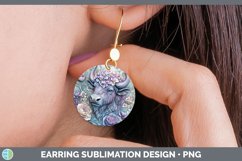 Gorgeous3D Exotic Animals Round Earrings design.