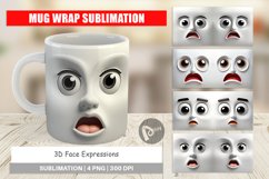 Mug Wrap Design 3D Face Expressions Product Image 1