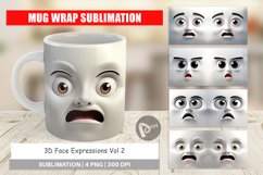 Mug Wrap Design 3D Face Expressions Product Image 1