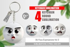 Keychain 3D Face Expressions Product Image 1