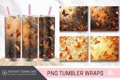 3D Fall Butterflies Tumbler Wrap Product Image 1