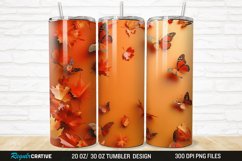 3D Fall Butterflies 20/30oz Skinny Tumbler Product Image 1
