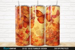 3D Fall Butterflies 20/30oz Skinny Tumbler Product Image 1