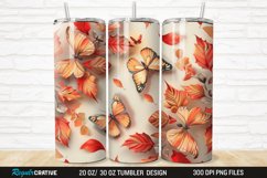 3D Fall Butterflies 20/30oz Skinny Tumbler Product Image 1