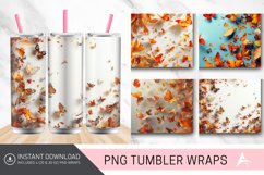 3D Fall Butterflies Tumbler Wrap Product Image 1