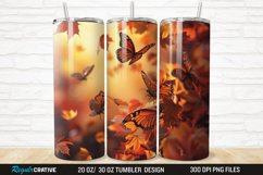 3D Fall Butterflies 20/30oz Skinny Tumbler Product Image 1