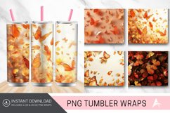 3D Fall Butterflies Tumbler Wrap Product Image 1