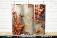 3D Fall Butterflies 20/30oz Skinny Tumbler Product Image 1