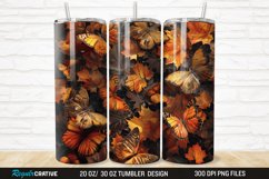 3D Fall Butterflies 20/30oz Skinny Tumbler Product Image 1