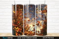 3D Fall Butterflies 20/30oz Skinny Tumbler Product Image 1