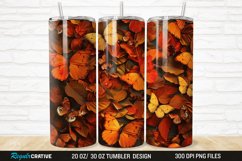 3D Fall Butterflies 20/30oz Skinny Tumbler Product Image 1