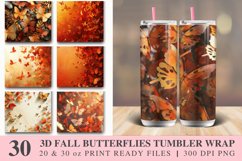3D Fall Butterflies Tumbler Wrap Bundle Product Image 1