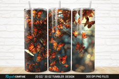 3D Fall Butterflies 20/30oz Skinny Tumbler Product Image 1