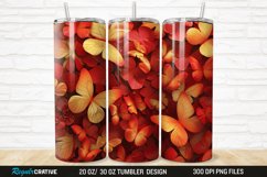3D Fall Butterflies 20/30oz Skinny Tumbler Product Image 1