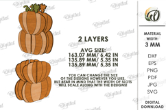 3D Fall Decor Laser Cut. Pumpkin SVG Product Image 2