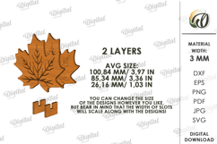 3D Fall Decor Laser Cut. Autumn Leaf SVG Product Image 2