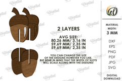 3D Fall Decor Laser Cut. Acorn SVG Product Image 2