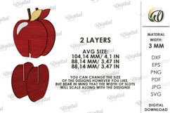 3D Fall Decor Laser Cut. Apple SVG Product Image 2