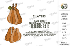 3D Fall Decor Laser Cut. Pumpkin SVG Product Image 2