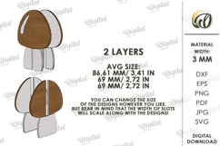 3D Fall Decor Laser Cut. Mushroom SVG Product Image 2