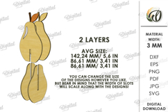 3D Fall Decor Laser Cut. Pear SVG Product Image 2