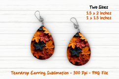 3D Fall Leaves Teardrop Earring Design| Teardrop Earring Product Image 1