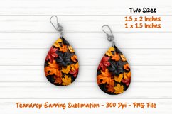 3D Fall Leaves Teardrop Earring Design | Teardrop Earring Product Image 1
