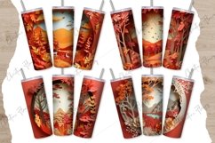 3D Fall Tumbler Wraps PNG Product Image 5