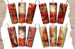 3D Fall Tumbler Wraps PNG Product Image 7