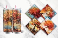 3D Fall Tree Oil Paint Tumbler wrap Bundle Product Image 3