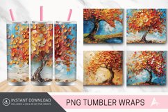 3D Fall Tree Oil Paint Tumbler wrap Product Image 1