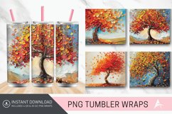 3D Fall Tree Oil Paint Tumbler wrap Product Image 1