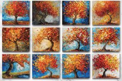 3D Fall Tree Oil Paint Tumbler wrap Bundle Product Image 2
