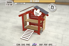 3D Farm Model Laser Cut | Layout Farm Model | Chicken Coop Product Image 2