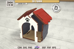 3D Farm Model Laser Cut | Layout Farm Model | Doghouse | CNC Product Image 2