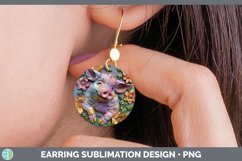 Gorgeous3D Farm Round Earrings design.