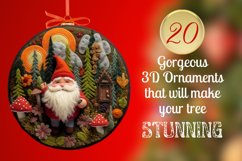3D Felt Christmas Gnome Ornaments Bundle Sublimation Product Image 2