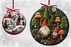 3D Felt Christmas Gnome Ornaments Bundle / Sublimation PNG Product Image 3