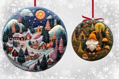 3D Felt Christmas Gnome Ornaments Bundle / Sublimation PNG Product Image 6