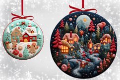 3D Felt Christmas Gnome Ornaments Bundle Sublimation Product Image 3