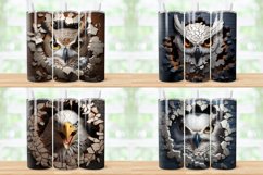 3D Birds Cracked Hole, 20/30oz Skinny Tumbler Product Image 6